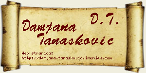 Damjana Tanasković vizit kartica
